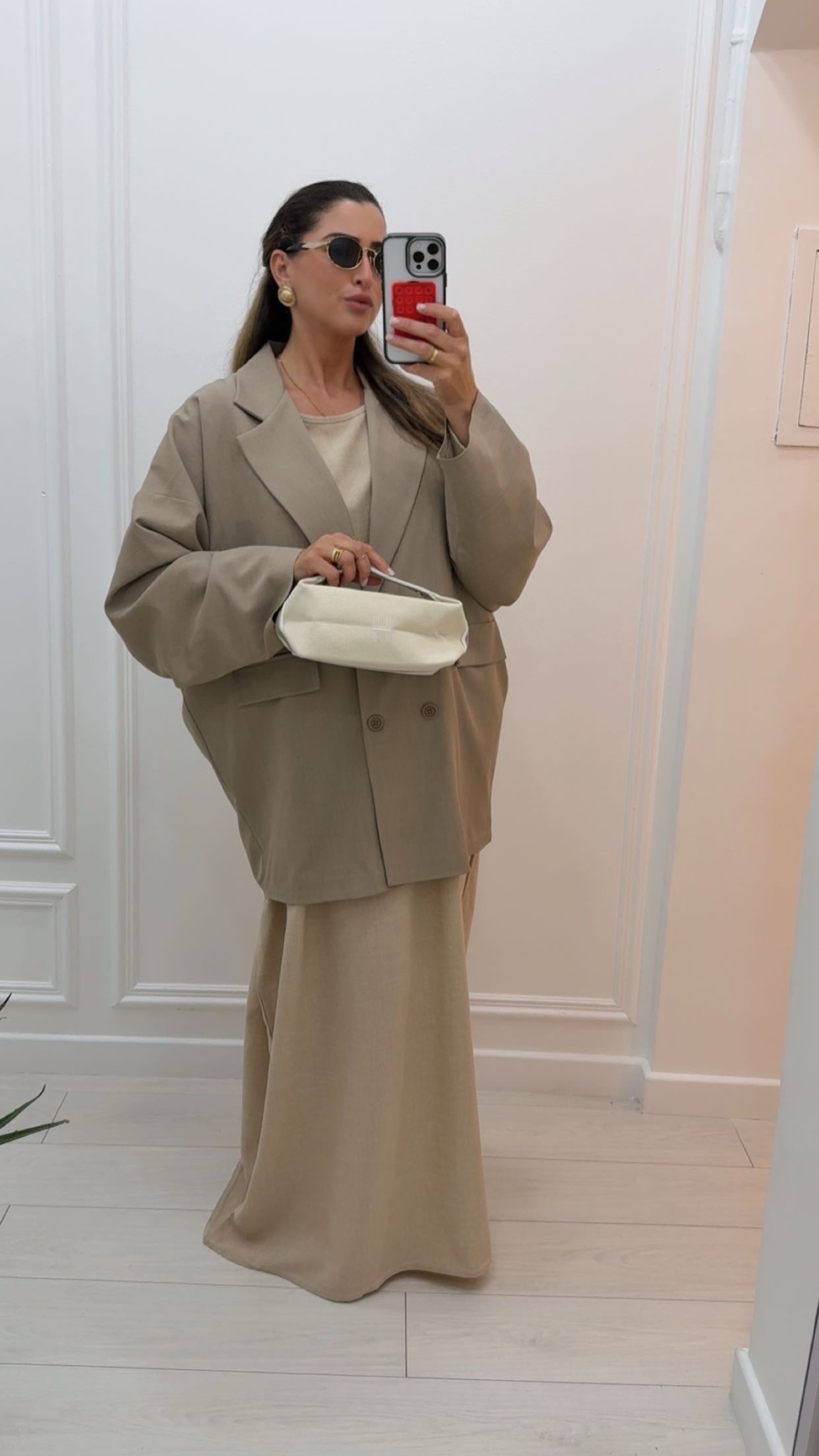 Blazer extra oversize taupe