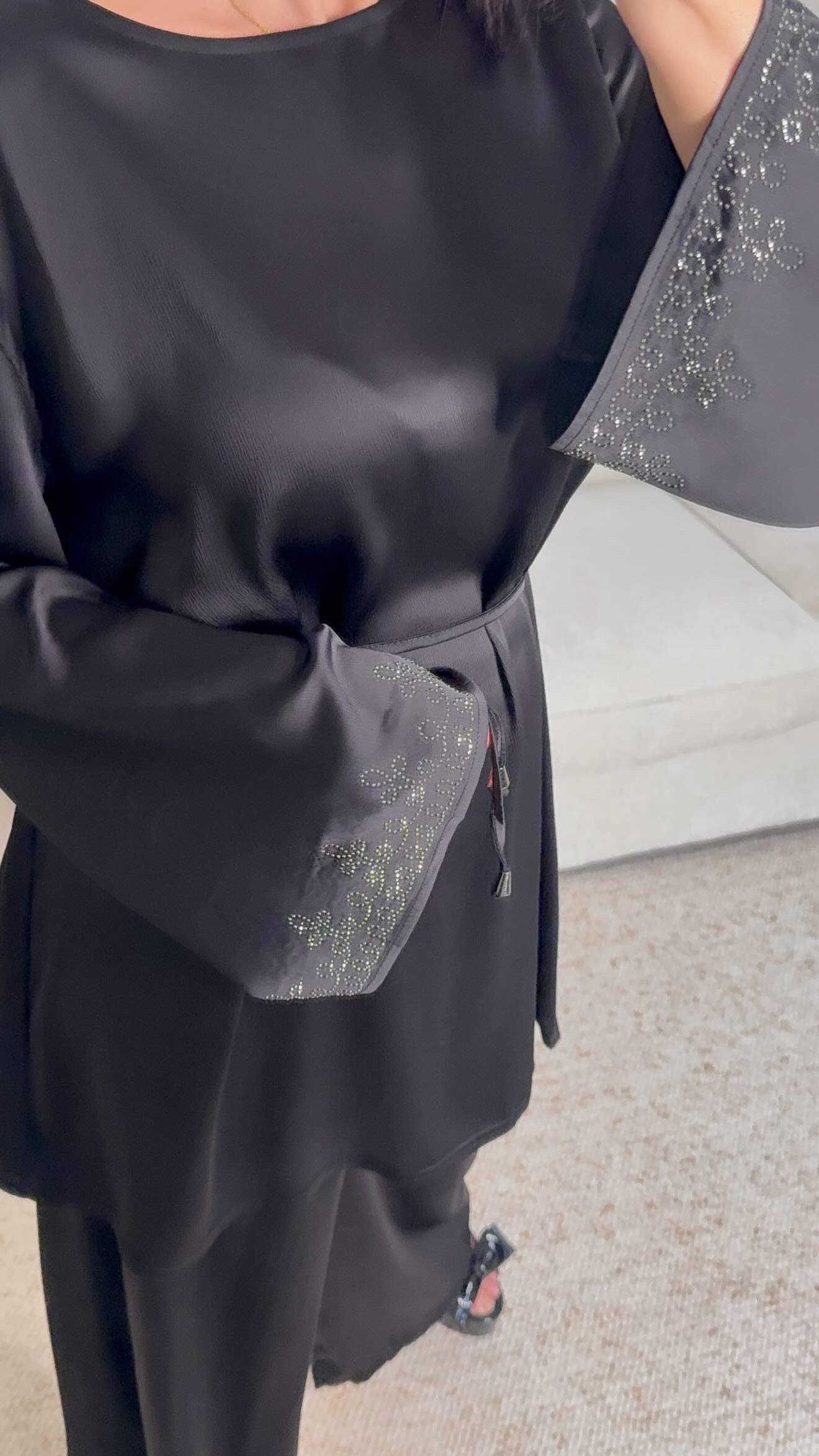 Ensemble satinée noir