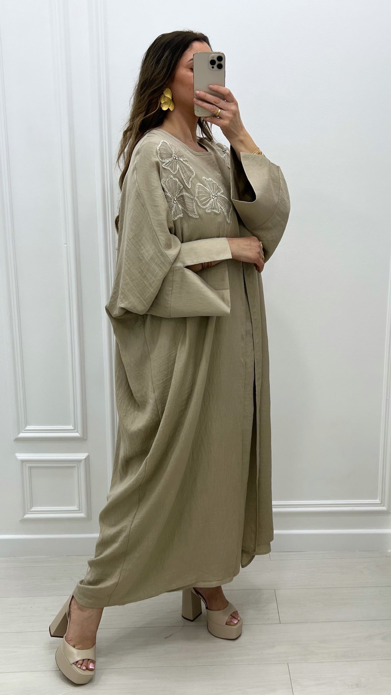 Robe premium lin 2 pièces kimono + robe