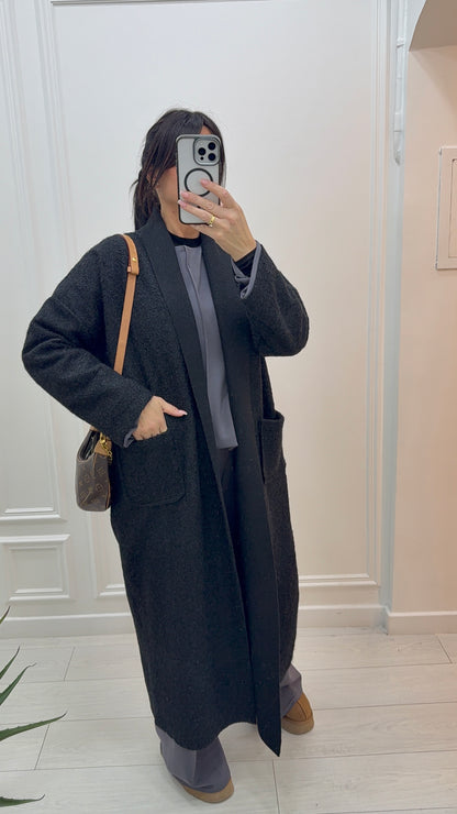 LONG MANTEAU AVEC POCHES - ÉLÉGANT MODERNE