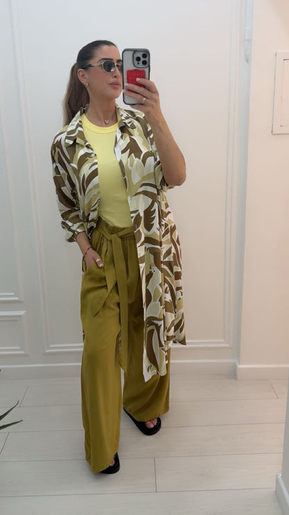 Robe chemise fluide by colore moutarde