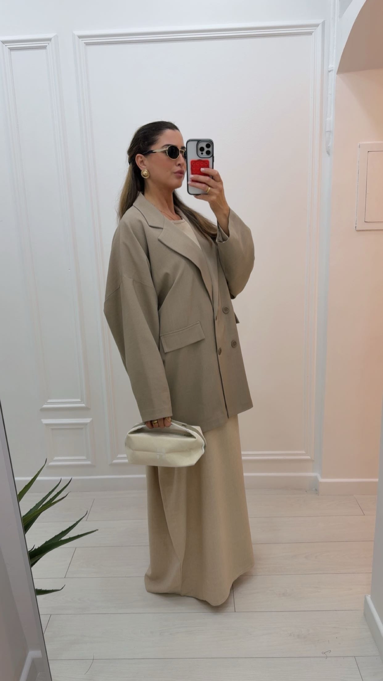 Blazer extra oversize taupe