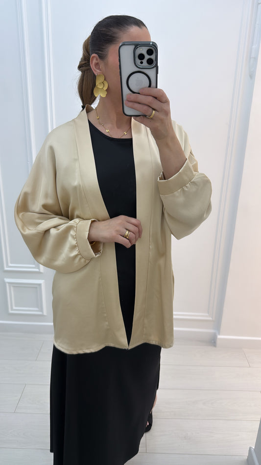 Kimono ample mi long champagne