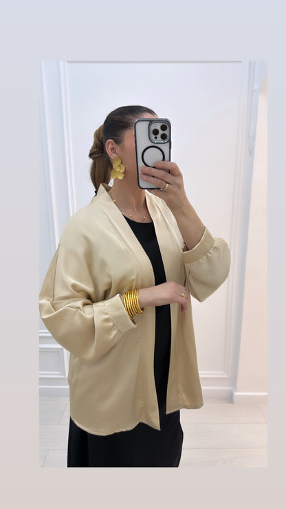Kimono ample mi long champagne