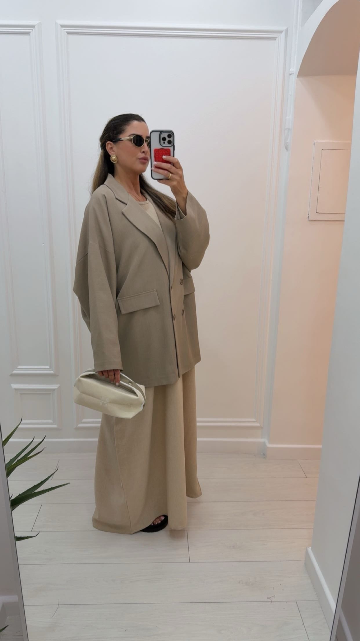 Blazer extra oversize taupe