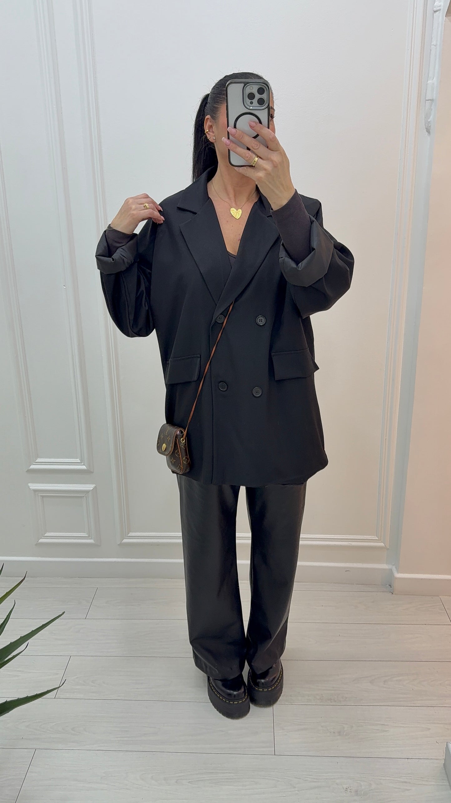 Blazer oversize noir