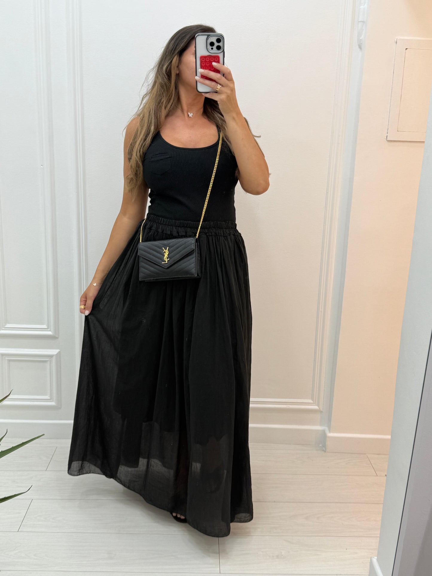 Jupe longue avec doublure noir