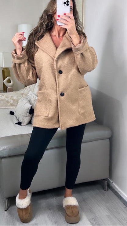 Manteaux moumoute caramel