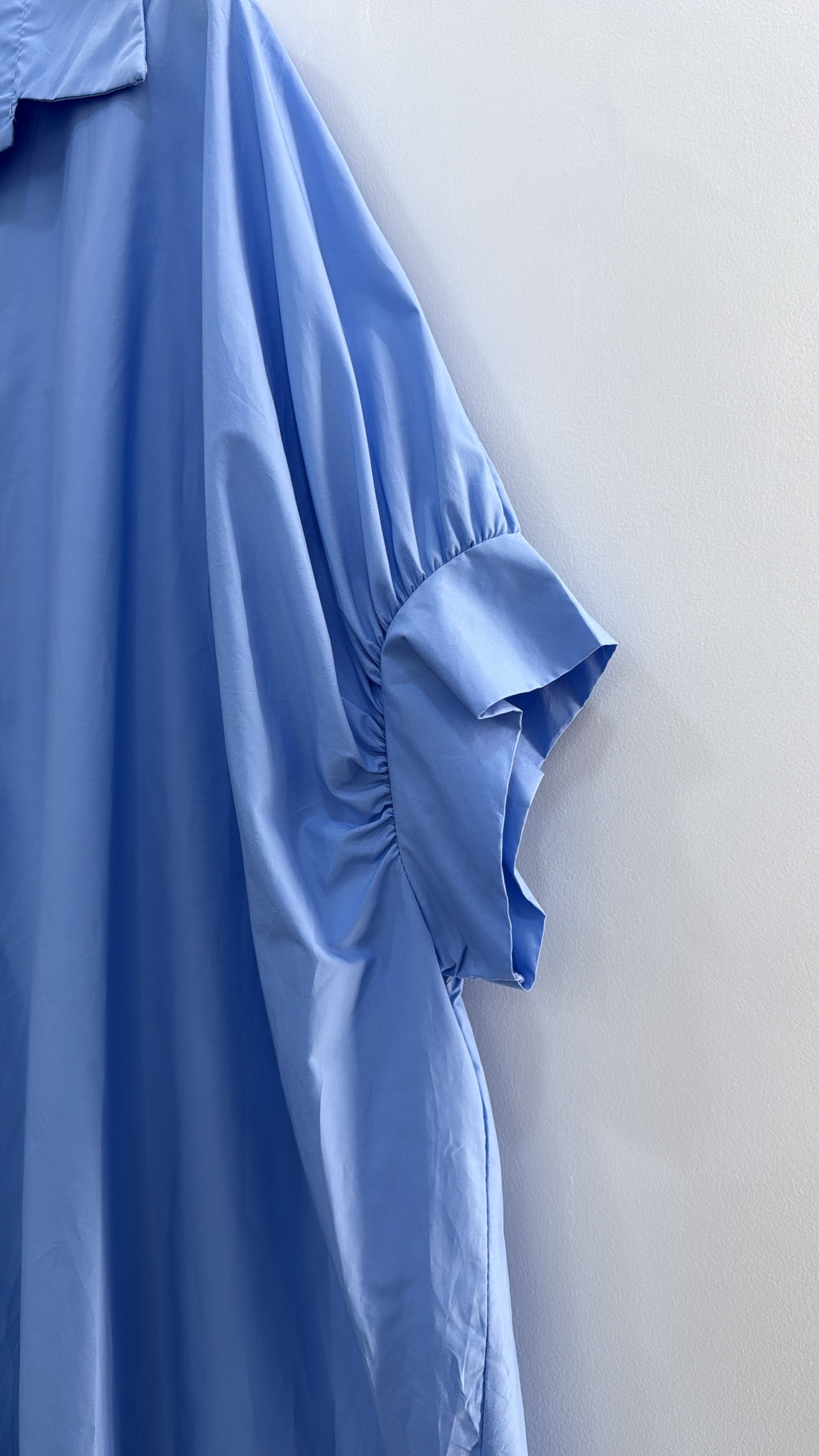 Robe chemise en coton bleu ciel