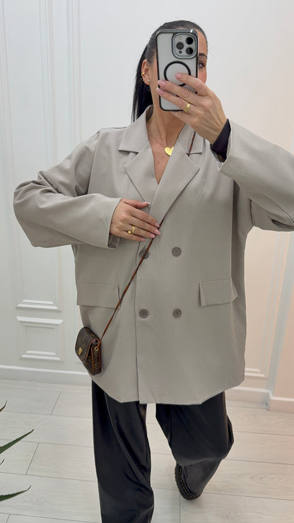 Blazer oversize taupe