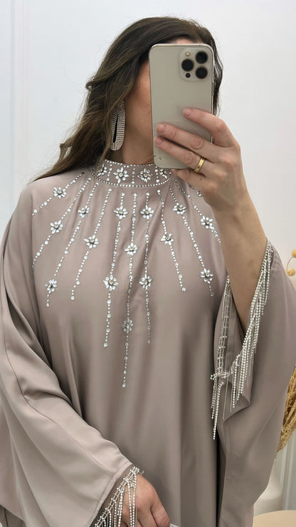Abaya luxe extra large taupe