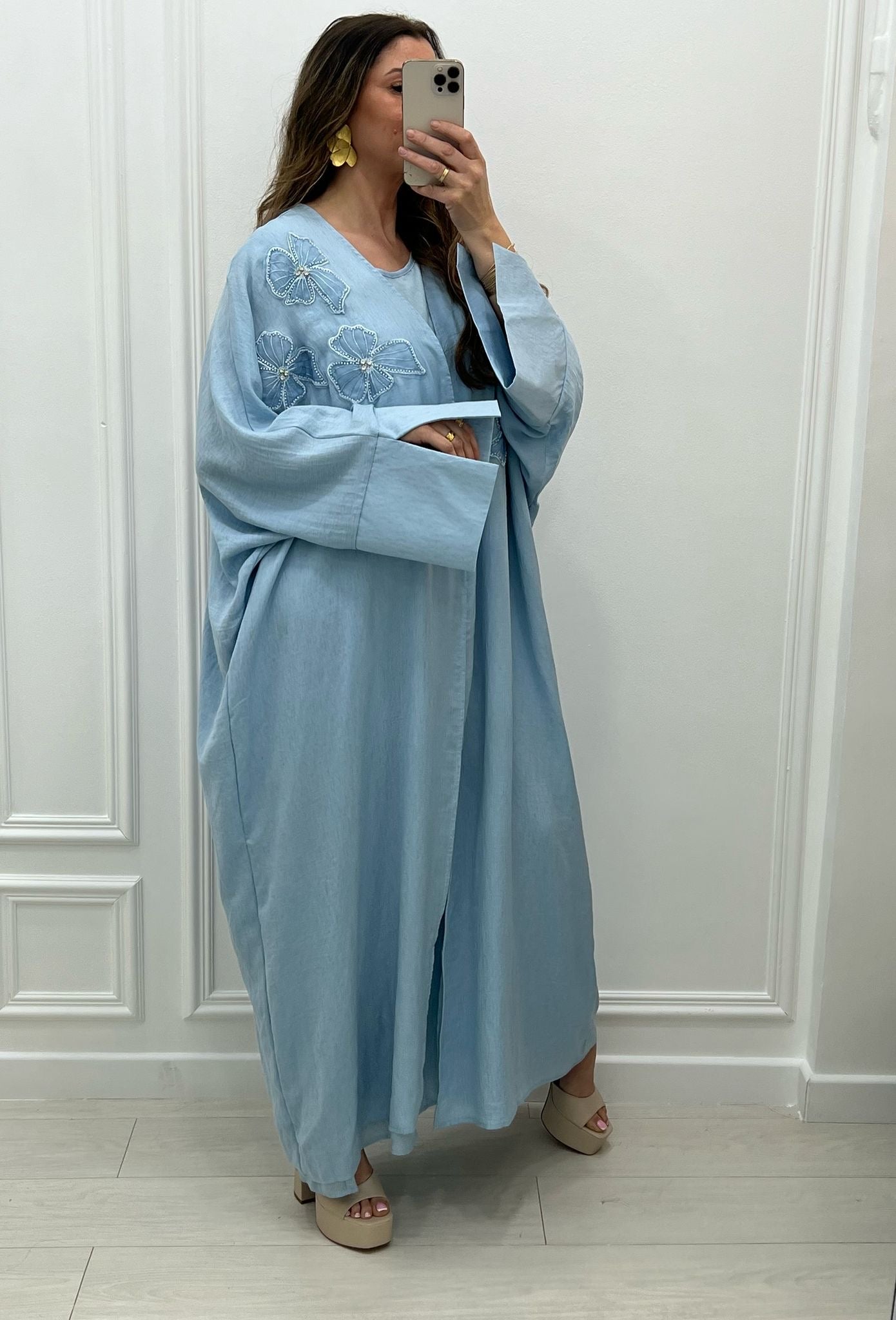 Robe premium lin 2 pièces kimono + robe