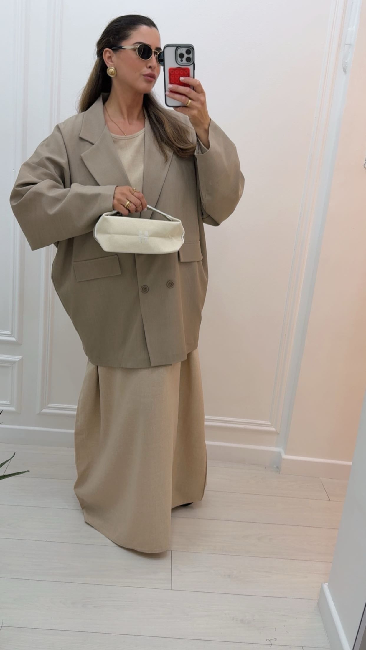 Blazer extra oversize taupe