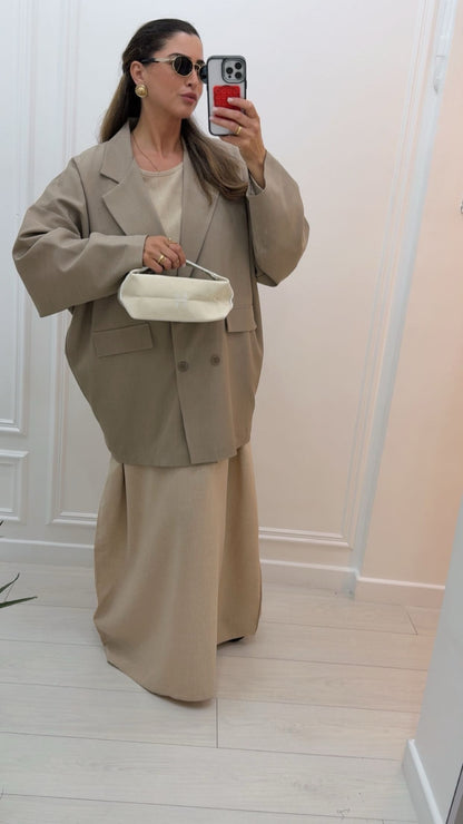 Blazer extra oversize taupe