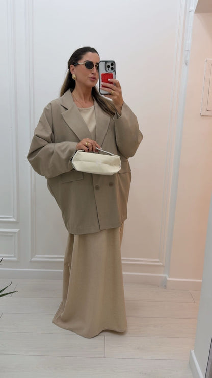 Blazer extra oversize taupe