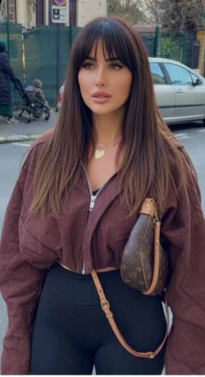 Bombers Suédine Zippé Premium Style Rock Chic Moderne