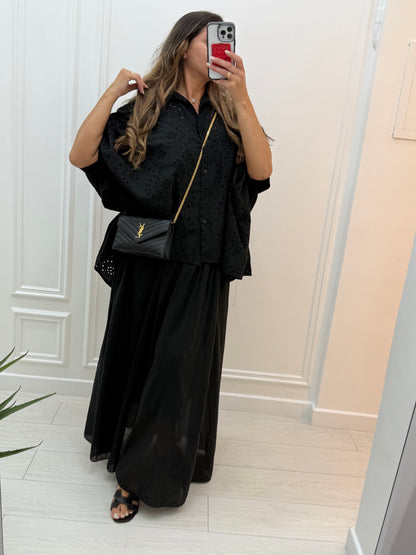 Jupe longue avec doublure noir