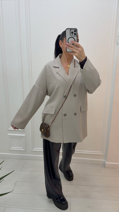 Blazer oversize taupe