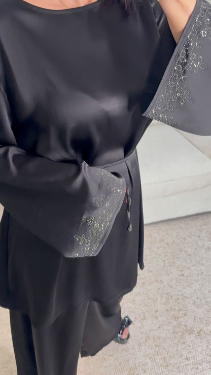 Ensemble satinée noir