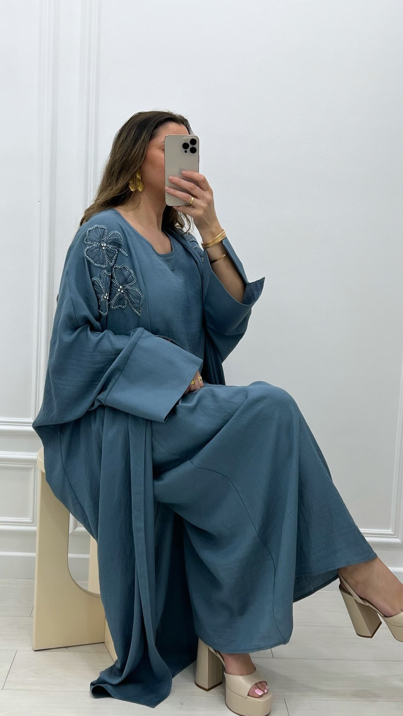 Robe premium lin 2 pièces kimono +  robe