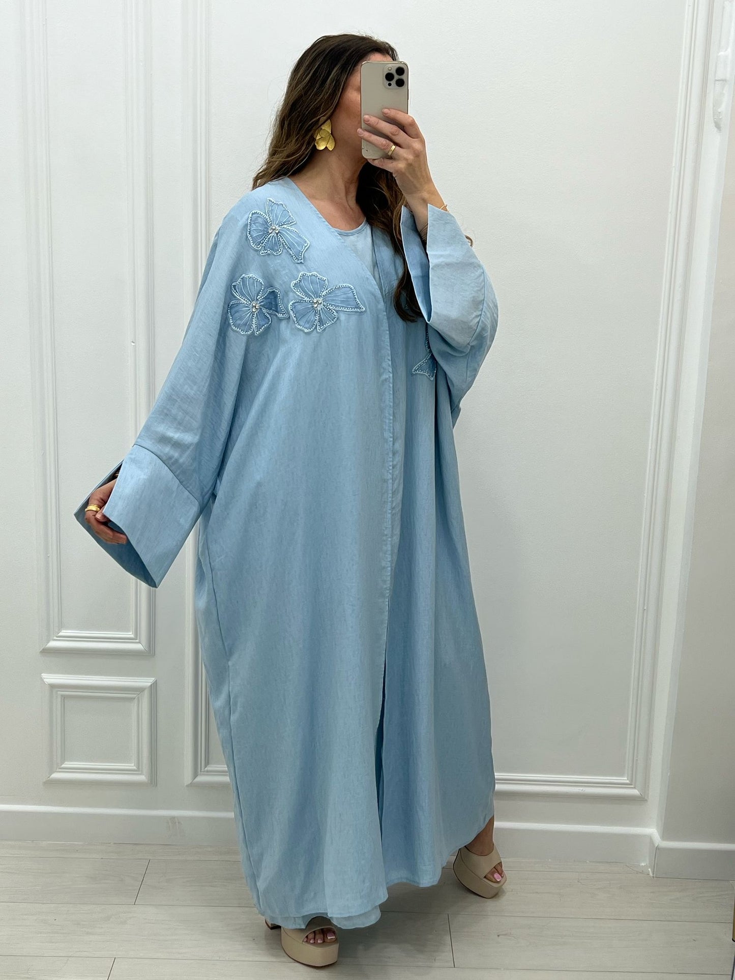 Robe premium lin 2 pièces kimono + robe