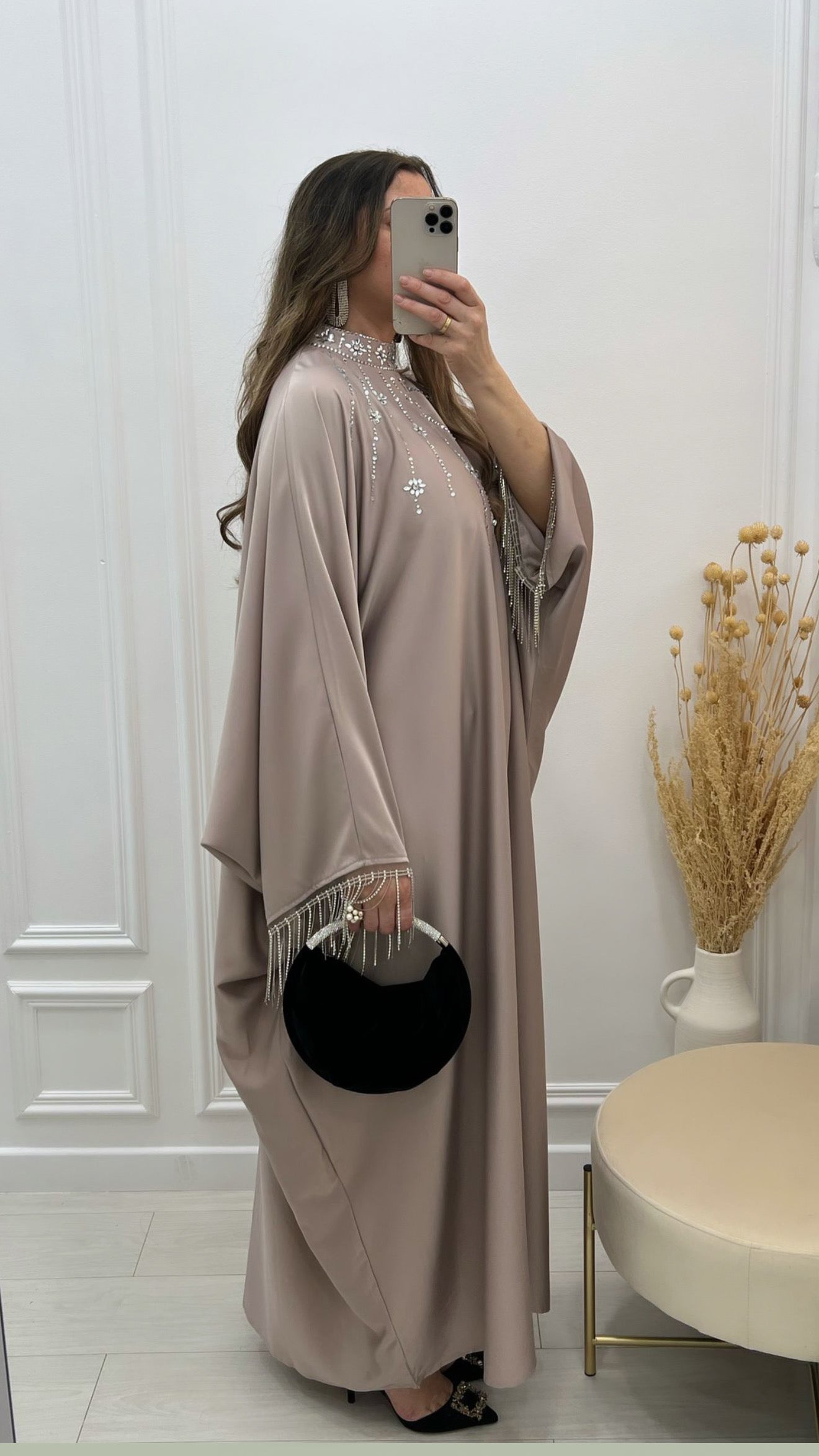 Abaya luxe extra large taupe