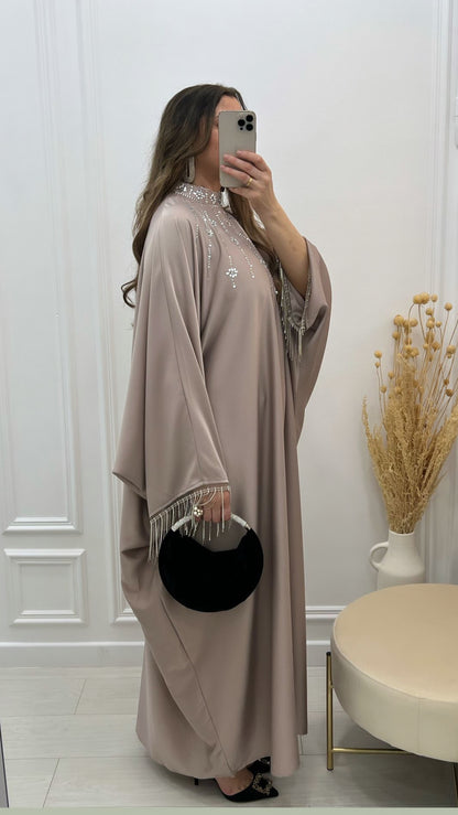 Abaya luxe extra large taupe