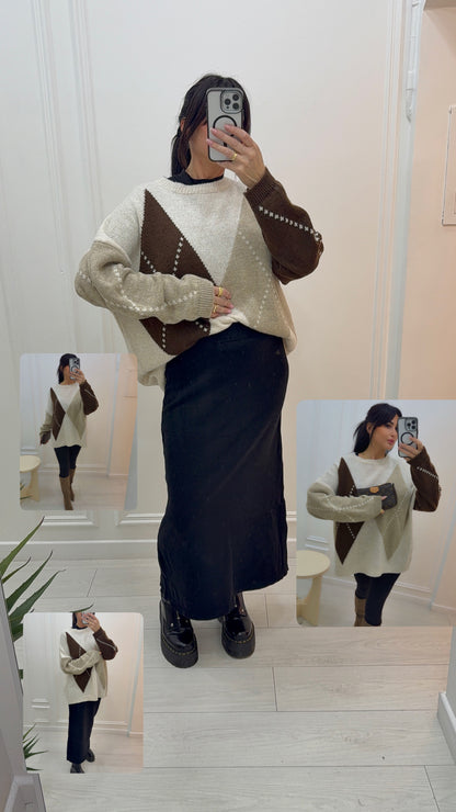 JUPE DROITE EN MAILLE