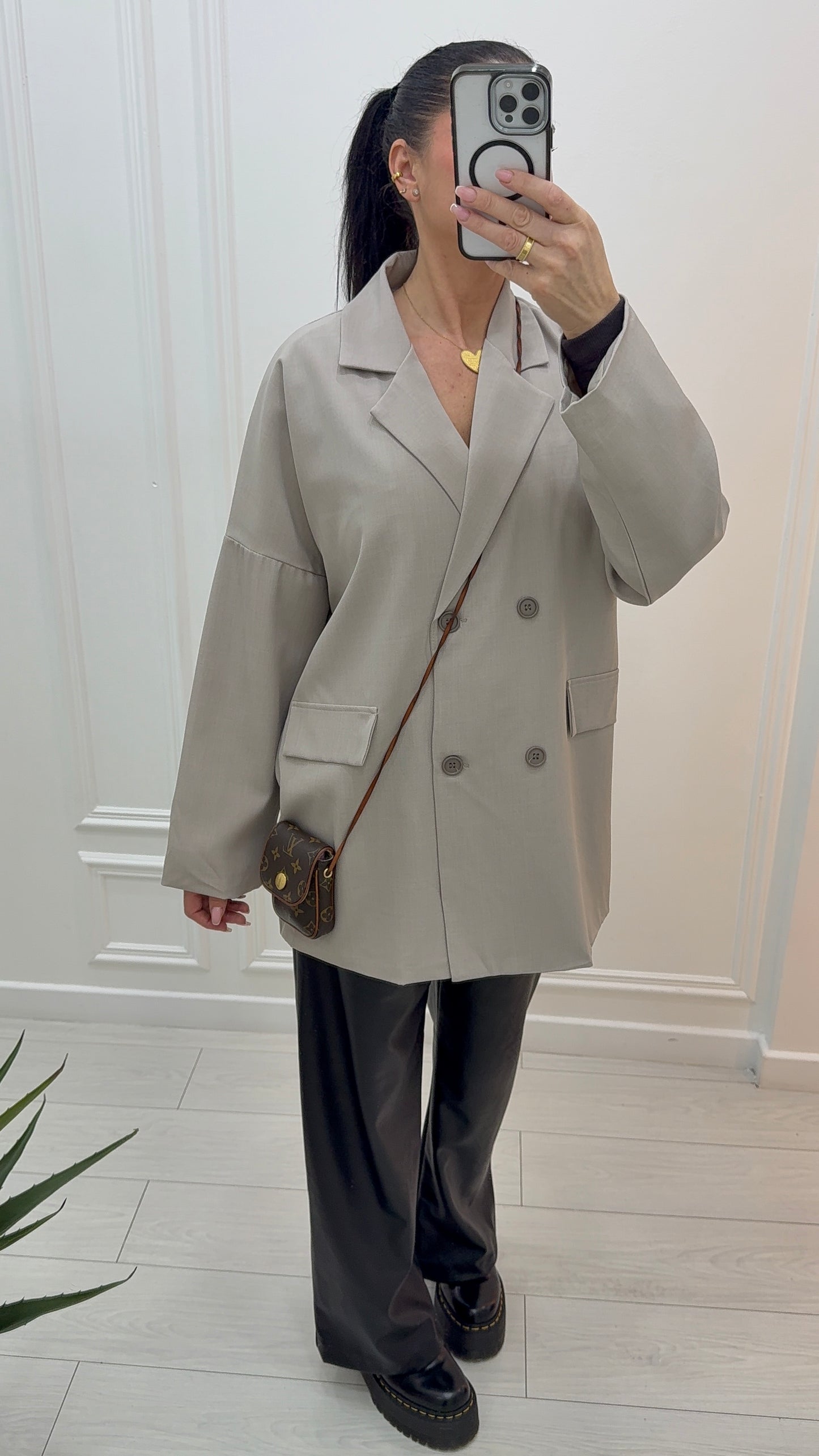 Blazer oversize taupe