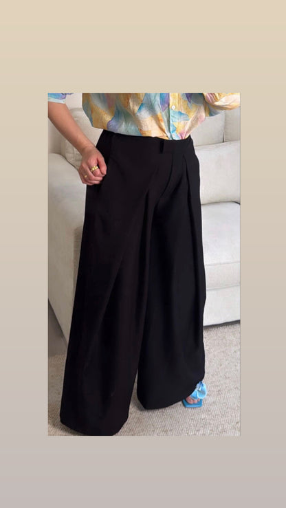 Pantalon ballon taille haute noir