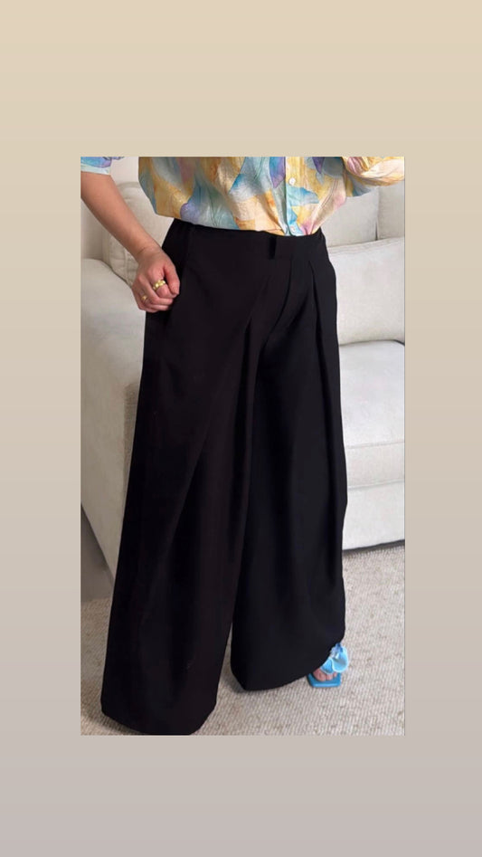 Pantalon ballon taille haute noir