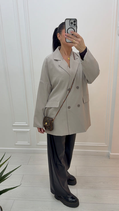 Blazer oversize taupe