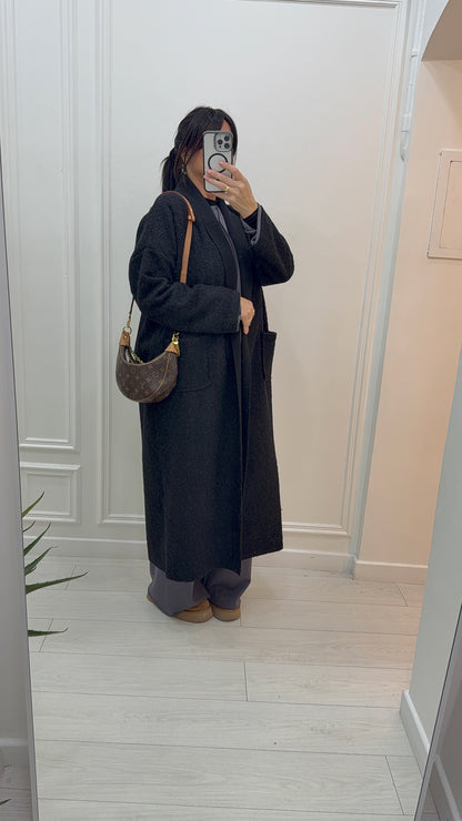 LONG MANTEAU AVEC POCHES - ÉLÉGANT MODERNE