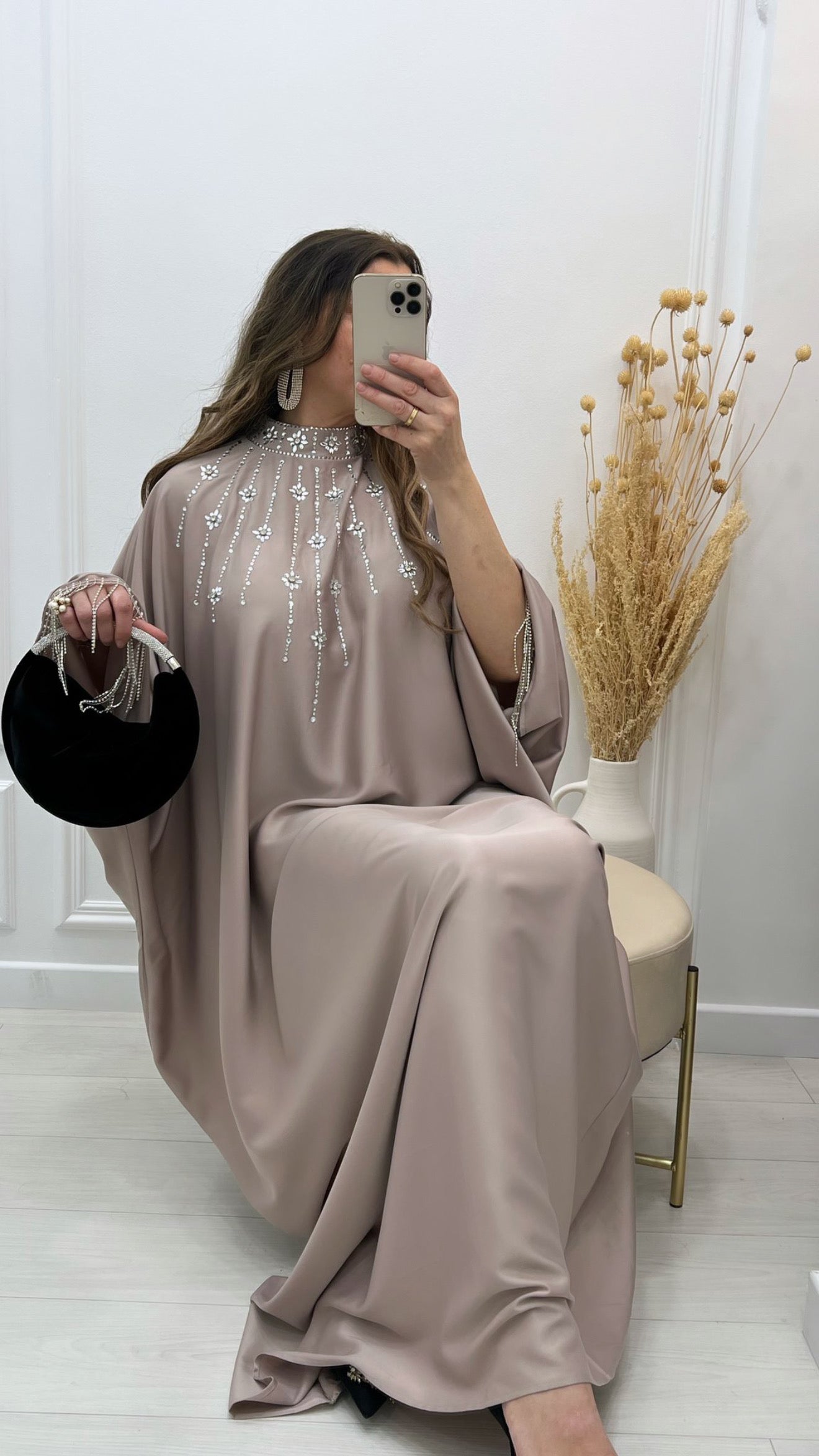 Abaya luxe extra large taupe
