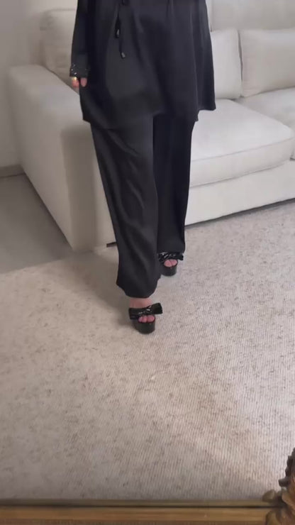 Ensemble satinée noir